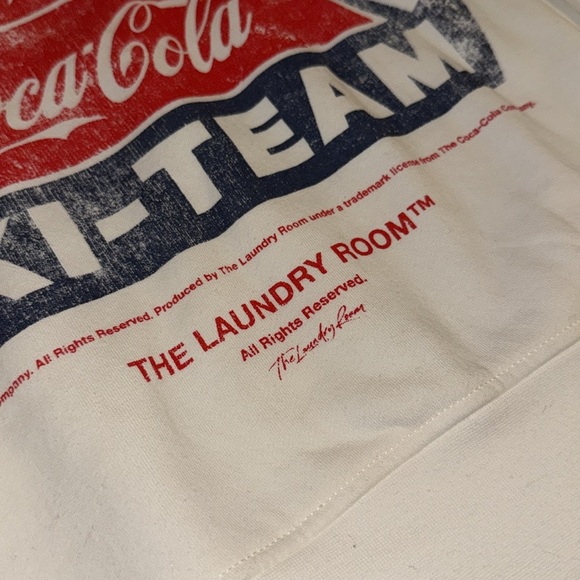 NWT The Laundry Room Women’s American Downhill Ski Team Sweatshirt White Red - Picture 6 of 11